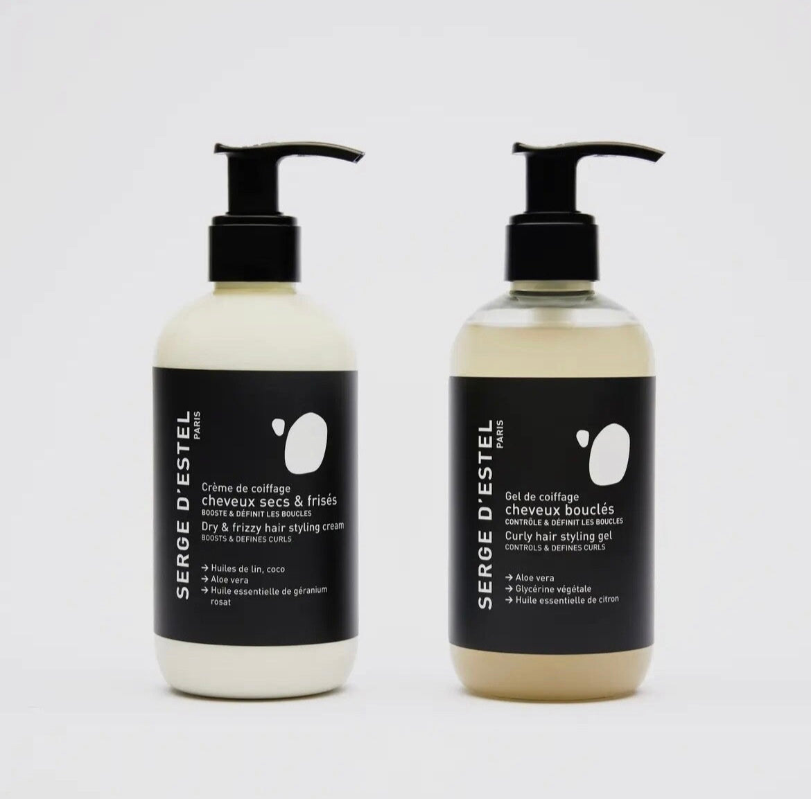 Lyxig stylingduo för lockigt hår, 250 ml x 2