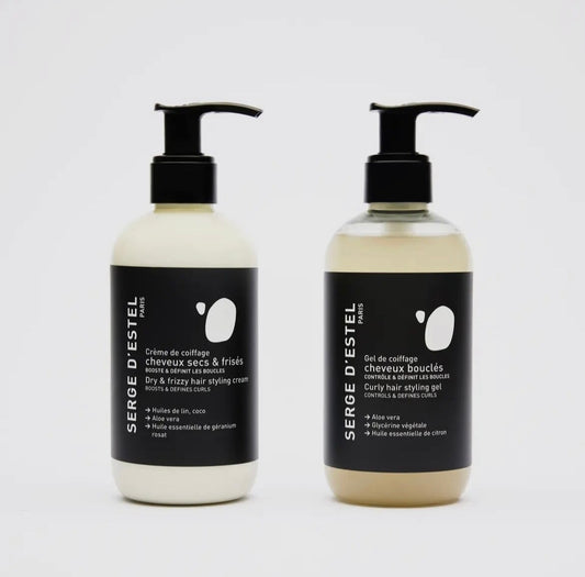Lyxig stylingduo för lockigt hår, 250 ml x 2
