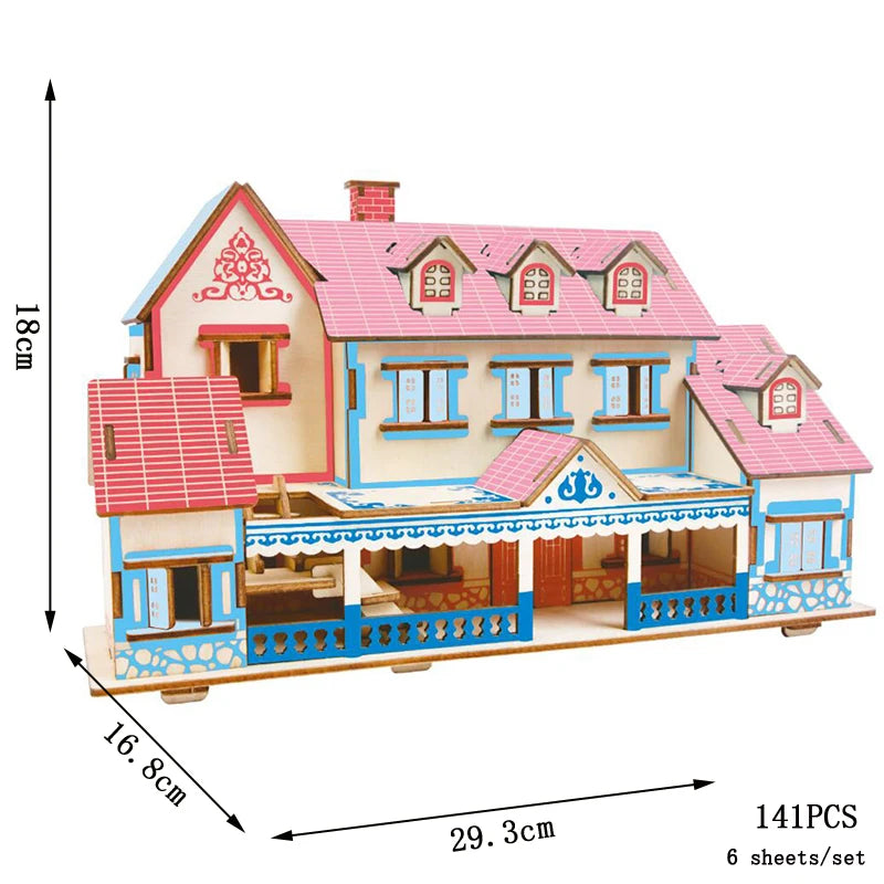 Träpussel Arkitektur 3D, flera olika varianter