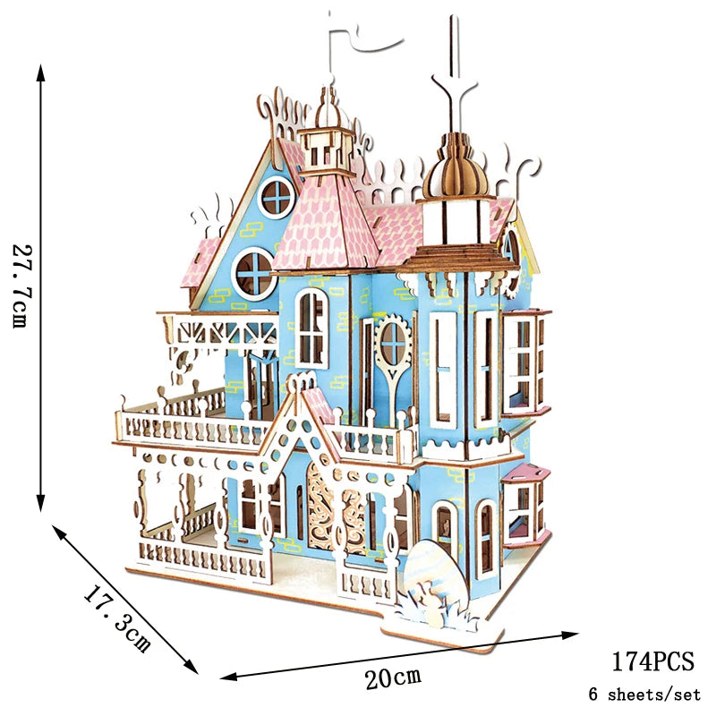 Träpussel Arkitektur 3D, flera olika varianter
